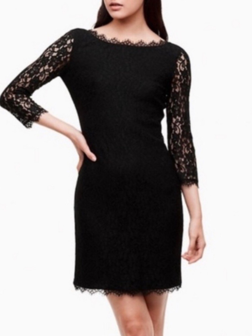 Aritzia Babaton Rafael Lace Mini Dress Dark Teal Formal Size 4 - Picture 8 of 16